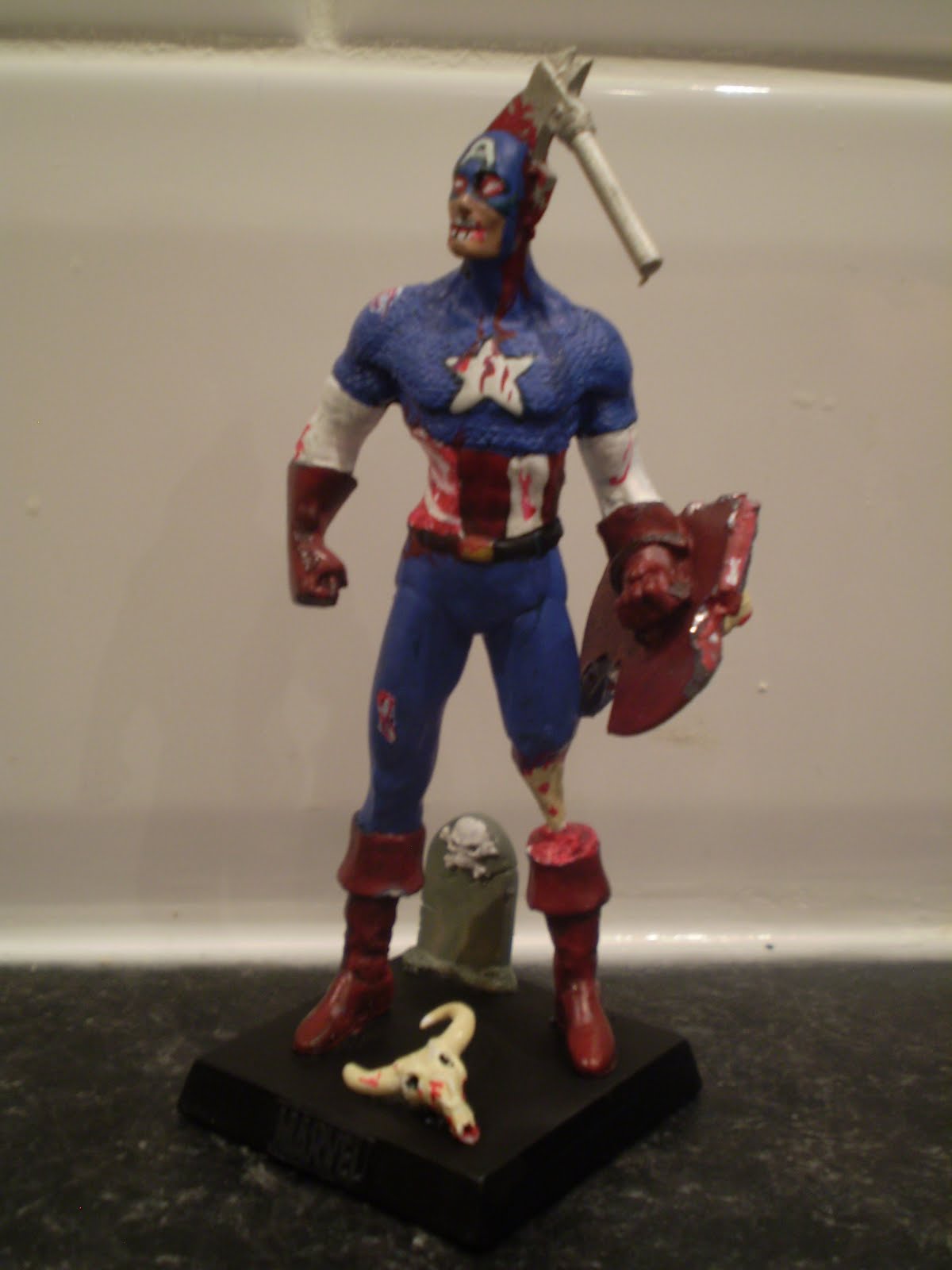 Chrisccmads Customs Zombie Captain America