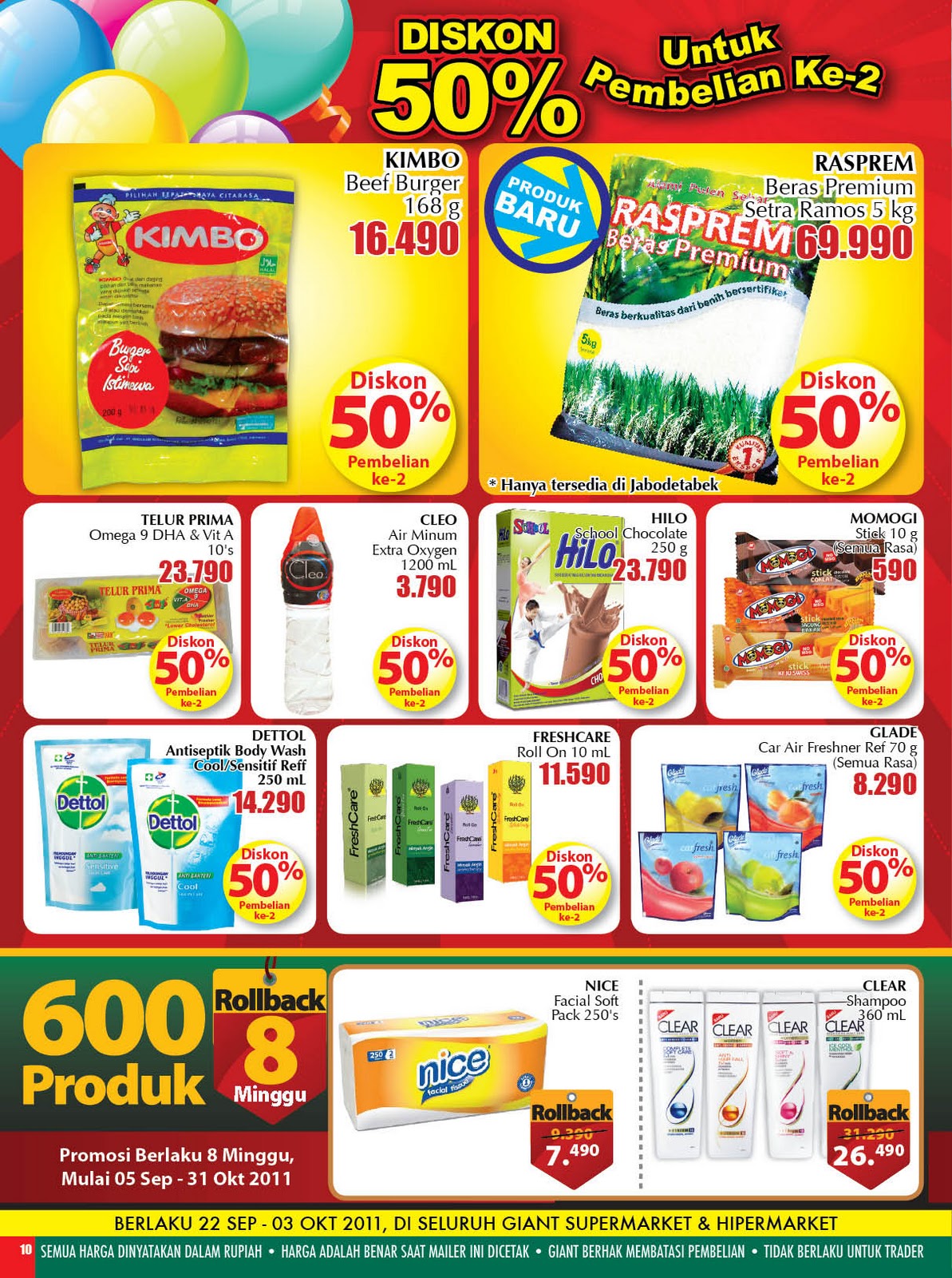 Katalog Harga Giant Supermarket Bulan September 2011