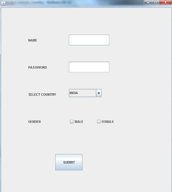 Code Insane: Registration form using swings in java