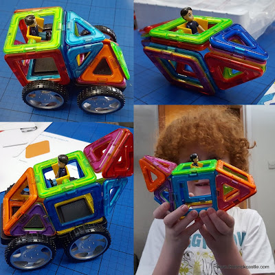 3D vehicles with magnetic shapes Magformers review