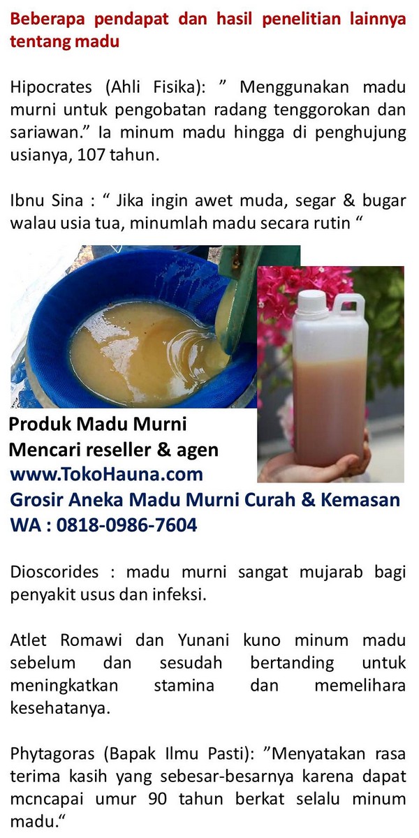 Produk paling terkenal di indonesia menjadi agen madu