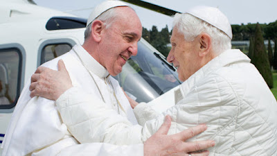 Francis, Benedict and a helicopter