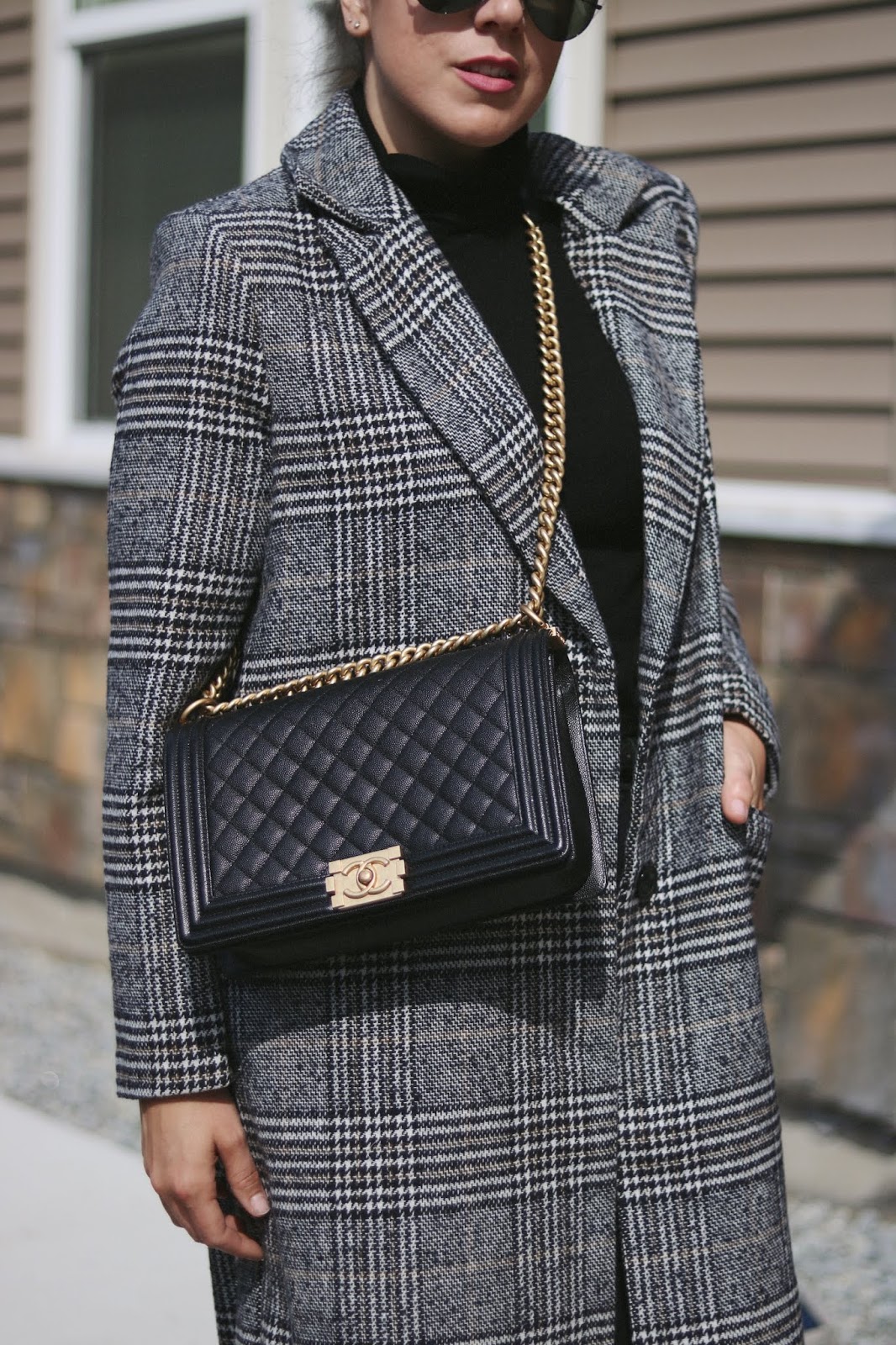 Chanel Plaid Outfit Boucle Jacket Outfit Zara Chanel Style Tweed