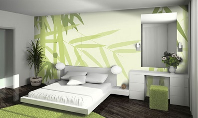 Habitaciones decoradas en verde y gris - Ideas para decorar dormitorios