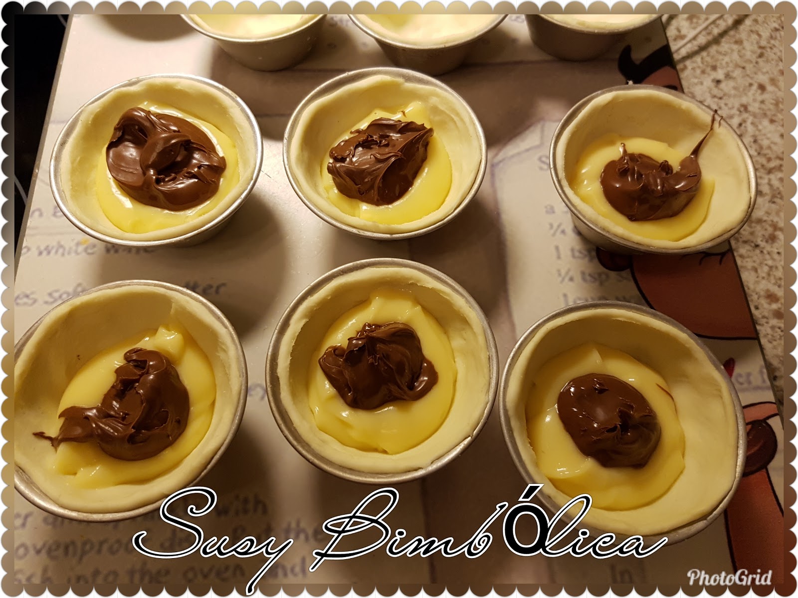 Susy Bimbólica Natelas Pastéis de nata com Nutella