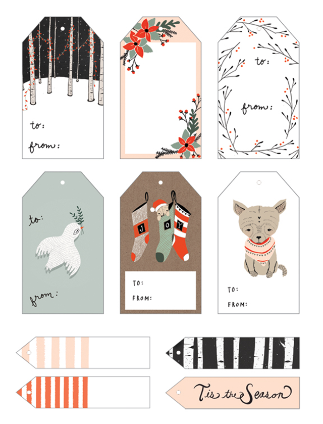 FREE PRINTABLE HOLIDAY GIFT TAGS, Oh So Lovely Blog