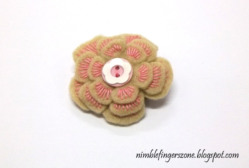How To Make Felt Flower Brooch Nimble Fingers Zone