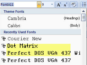 blyant Gøre klart Broom Sandstorm's Blog (Home of ssUltimate Library): Proper Fonts for dot-matrix  printers