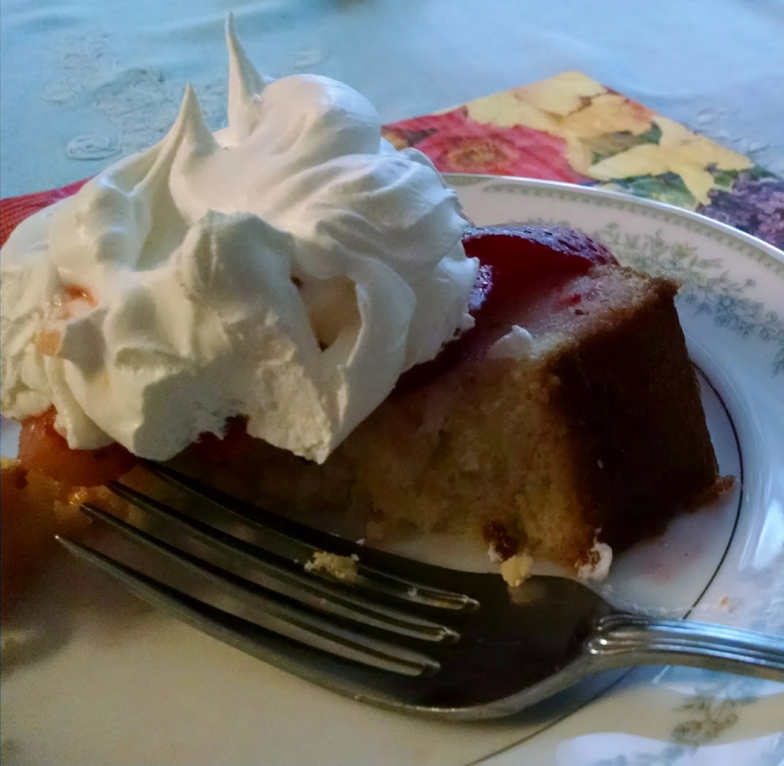 Sour Cream Vanilla Almond Pound Cake Topped with Fresh Strawberries