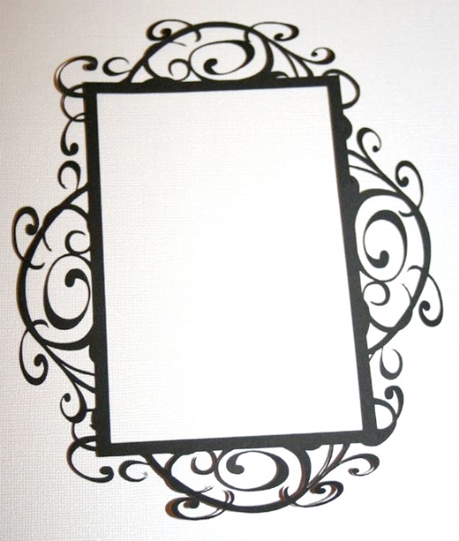 Pretty Die Cut Scroll Frames