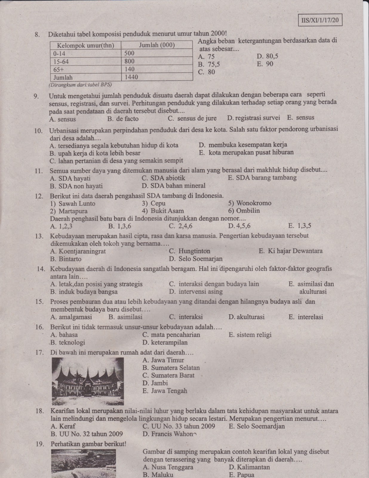 Kumpulan Soal Ujian Penilaian Akhir Tahun (PAT) Tingkat