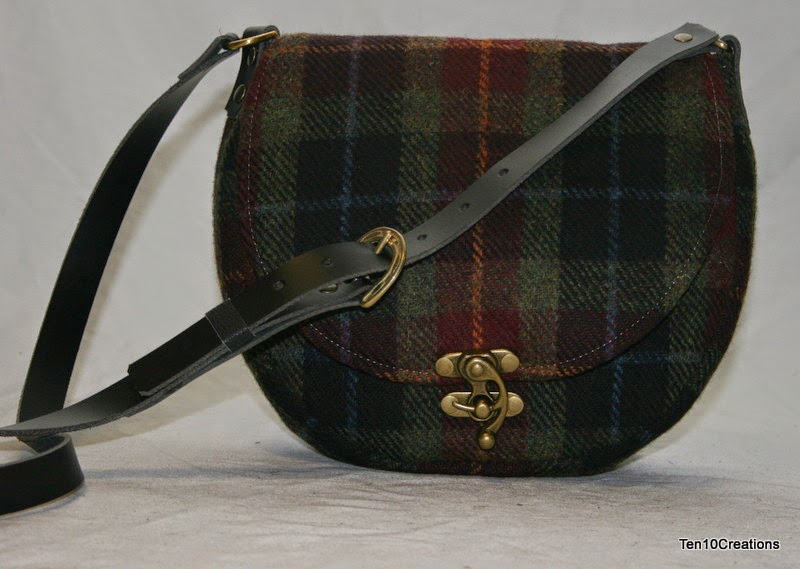 tweed leather bag