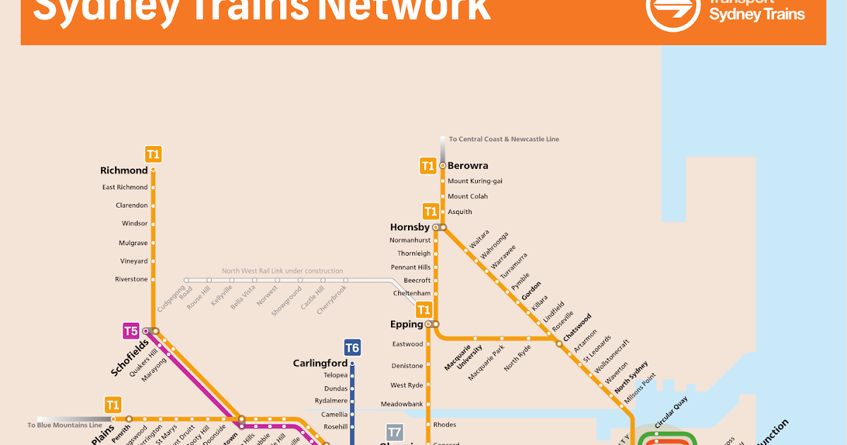 Sydney Connections Sydney Trains map