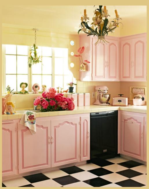 Rooms of Inspiration Pink Kitchen