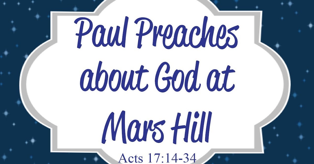 Bible Fun For Kids Paul Preaches About God at Mars Hill