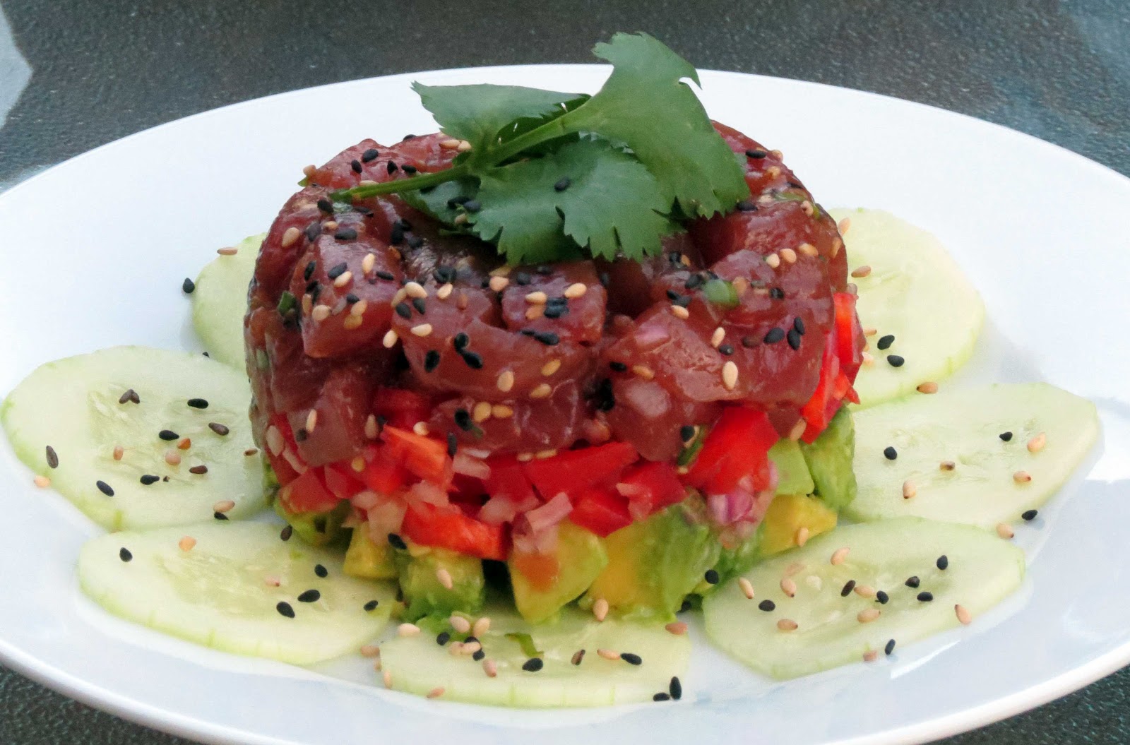 Dinner with the Welches Tuna Poke and Avocado Stack