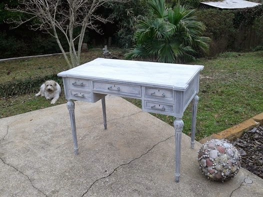 Milk Paint on Vintage Vanity