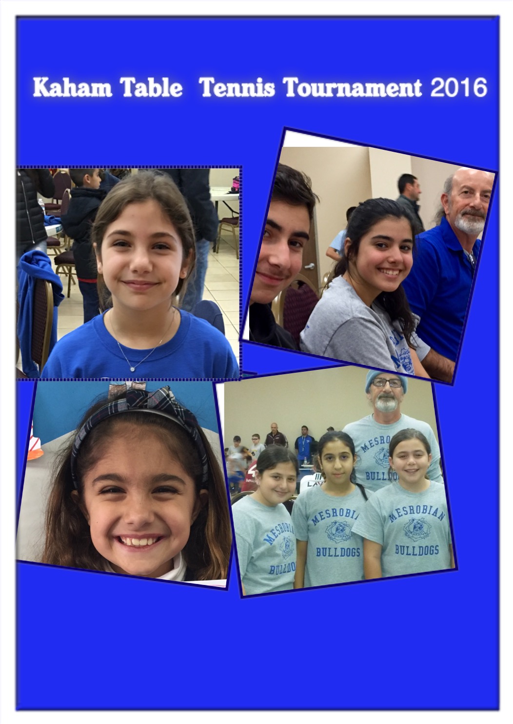 Armenian Mesrobian School Kaham Table Tennis Tournament Winners