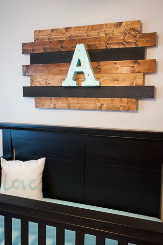 DIY Rustic Wood Nursery Decor by Health, Home, and Heart nursery decor rustic wood