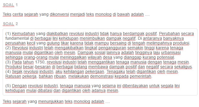 Contoh Soal Mengonversi Teks Cerita Sejarah ke dalam