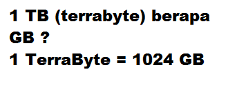 1 Tb Terrabyte Berapa Gb Apakah Xyz