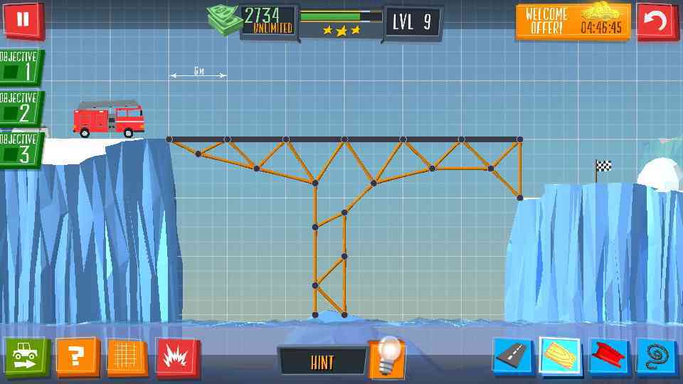 Build a Bridge Level 130 Solved, 3 Star Walk Through Gamers Amatir