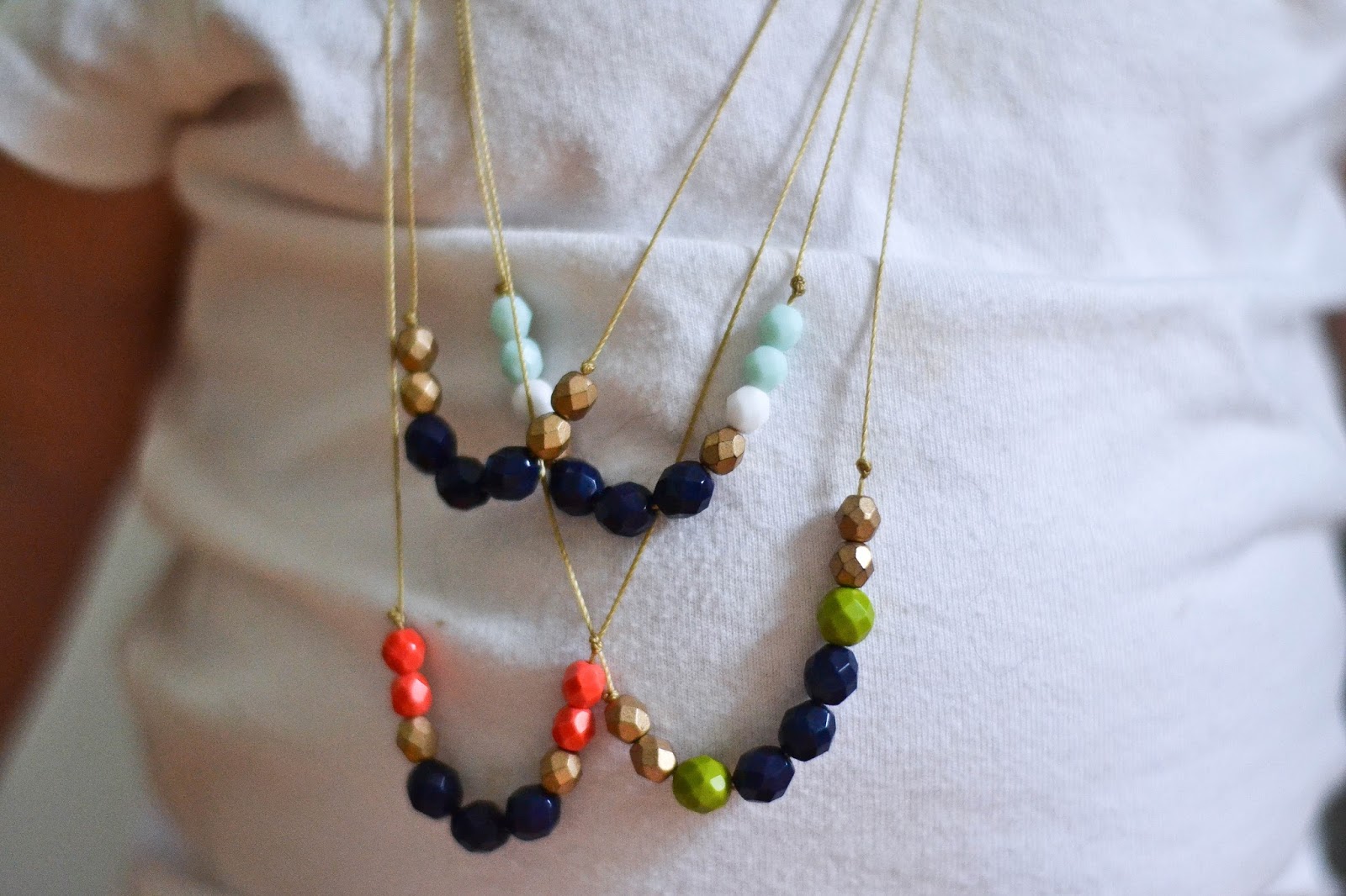 Beaded strand necklace multi tutorial jewelry diy make