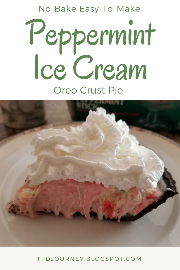 NoBake EasyToMake Peppermint Ice Cream Oreo Crust Pie Recipe