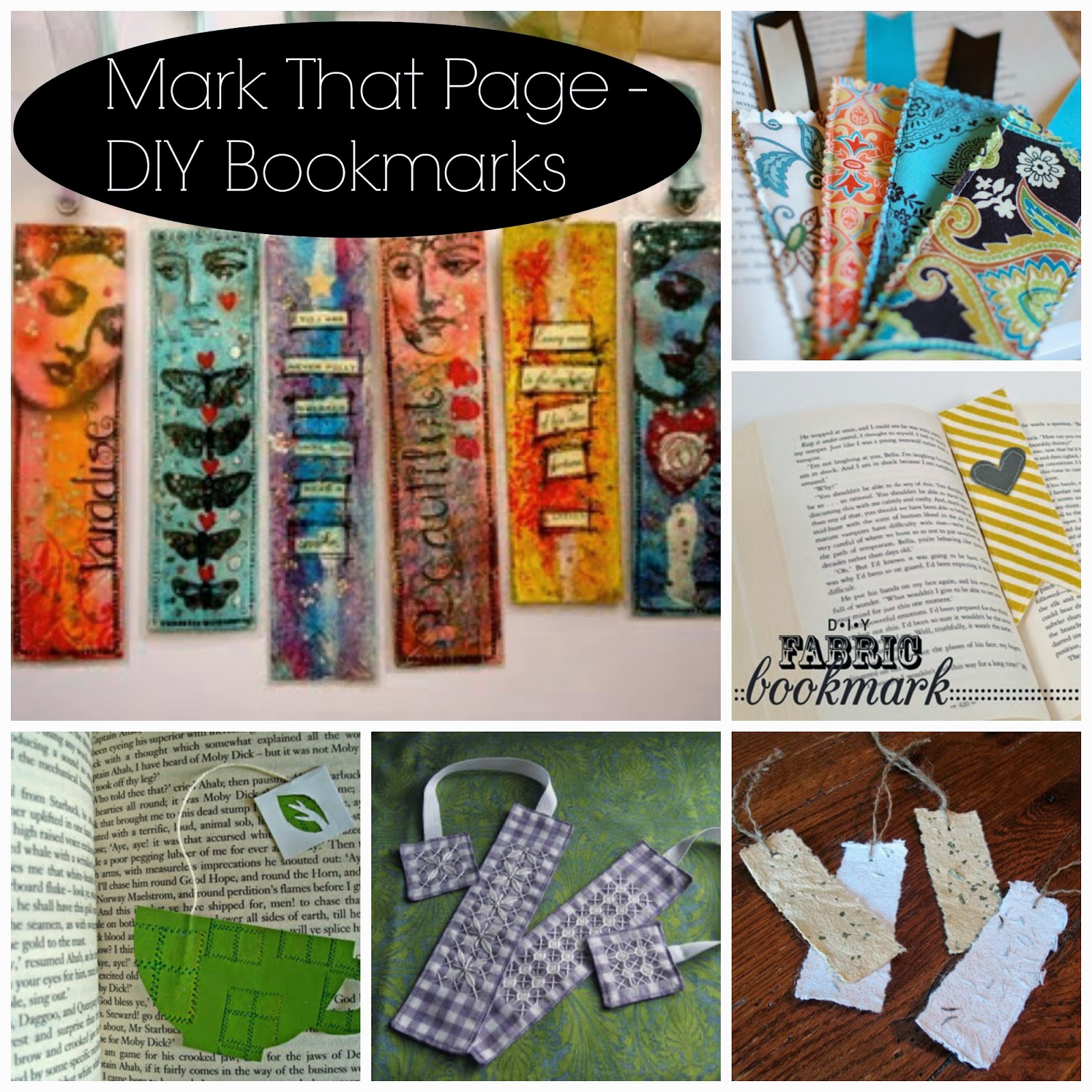 Whitt's Kits Fabrics & Crafts: Mining Monday: Mark it! DIY Bookmark ...