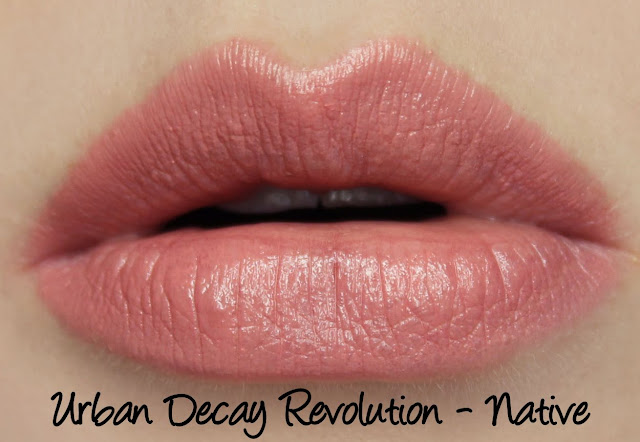 Urban Decay Revolution Lipstick - Native Swatches & Review