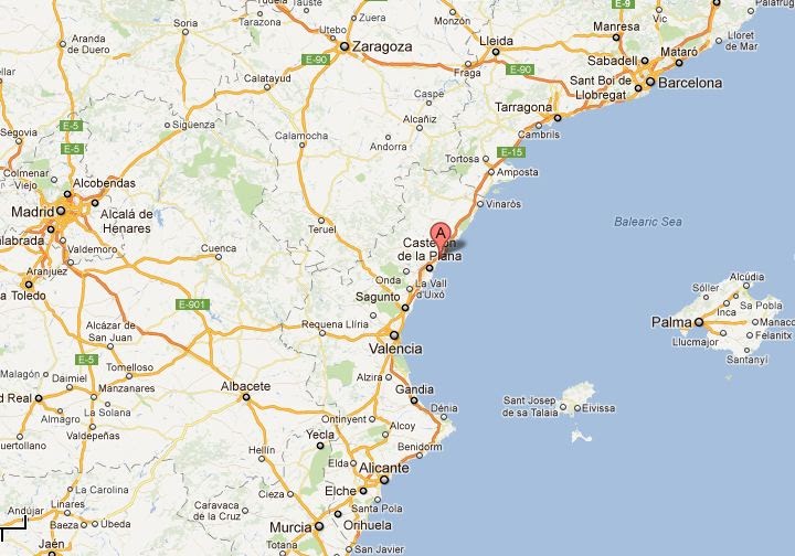 espacoluzdiamantina: 25 Impressionnant Vinaros Espagne Carte
