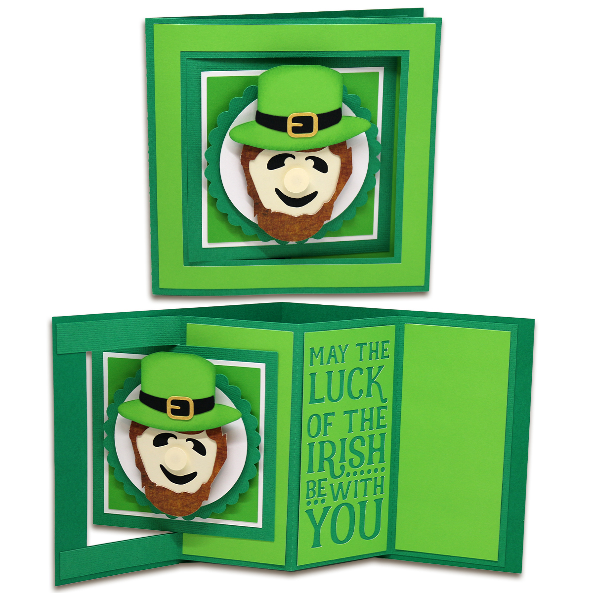 St. Patrick's Day Window Lever Cards Bits of Paper