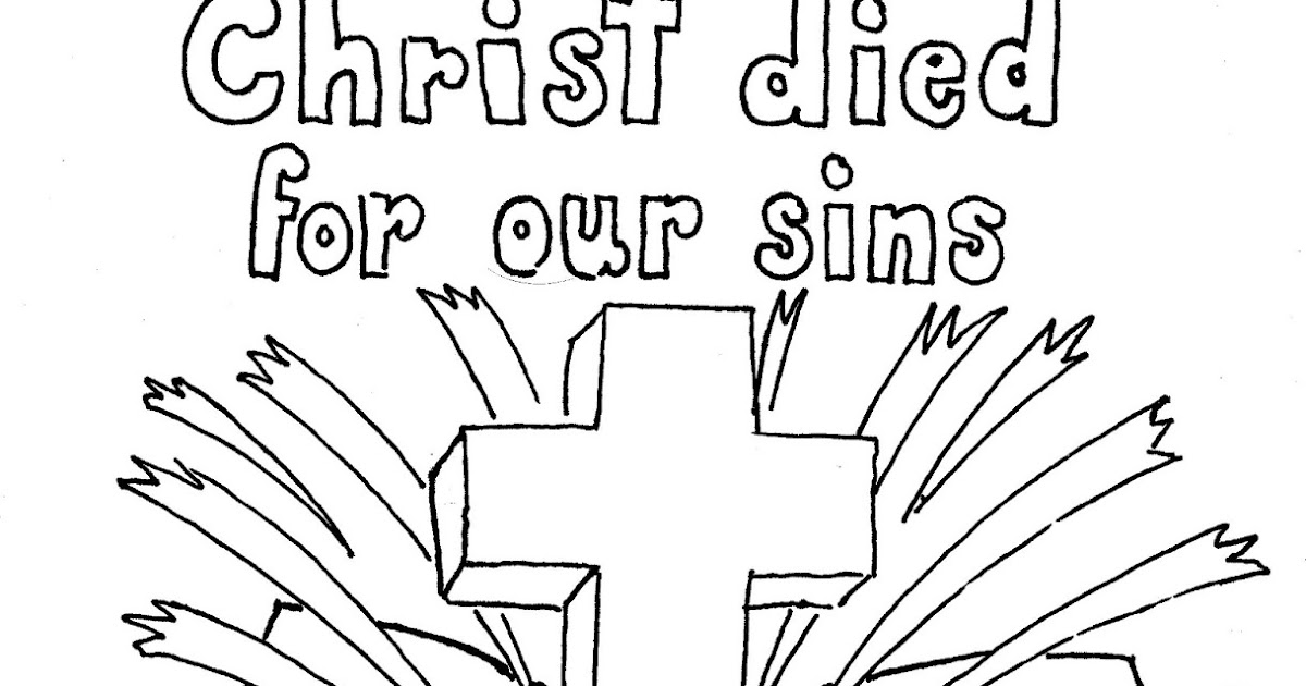 Coloring Pages for Kids by Mr. Adron: 1 Corinthians 15:3 Print and