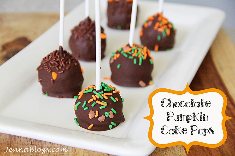 Jenna Blogs: SUPER SIMPLE Chocolate Pumpkin Cake Pops