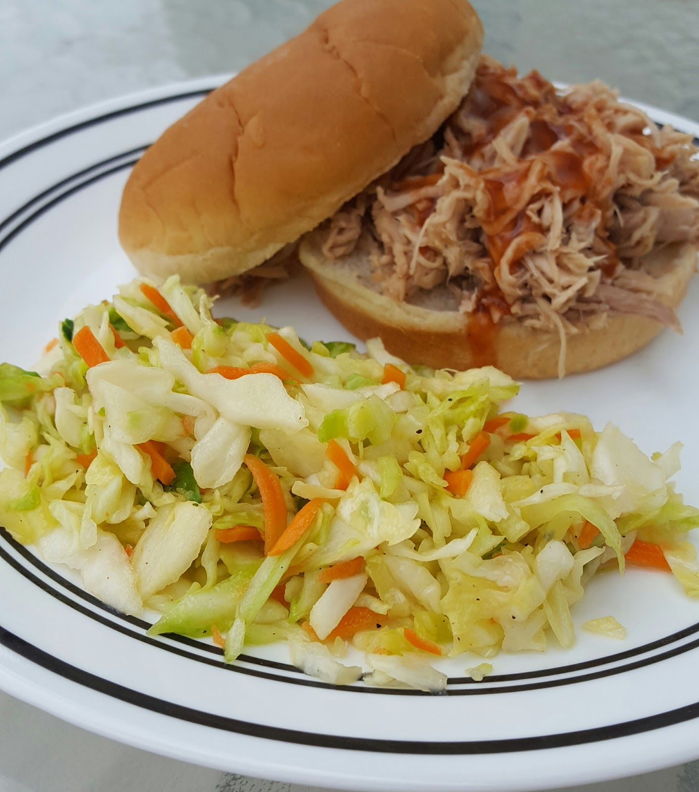 Comfort food and a book Carolina Vinegar Based Coleslaw