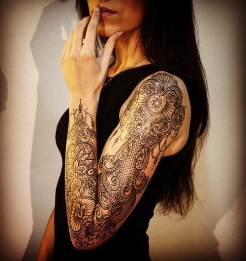 Mangas de tatuagens femininas