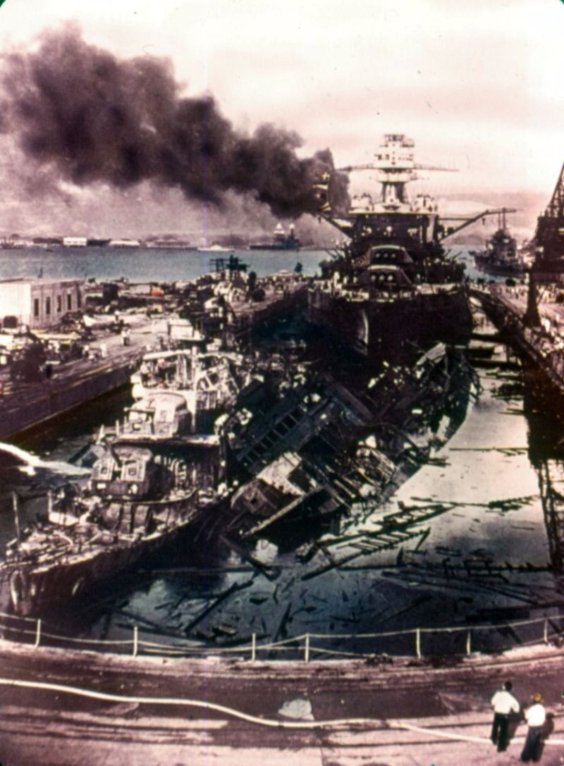 Rare and Incredible Color Photographs of the Attack on Pearl Harbor in