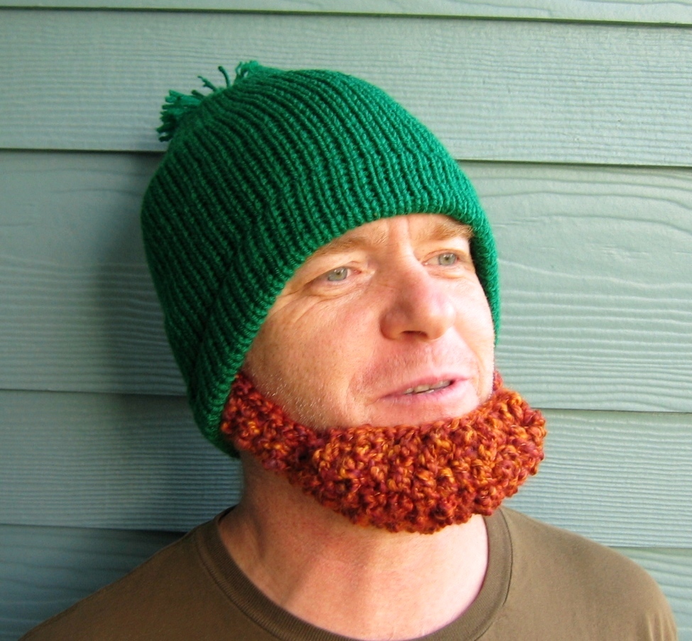 .: St. Patrick's Day Beard Beanie Hat- YES!