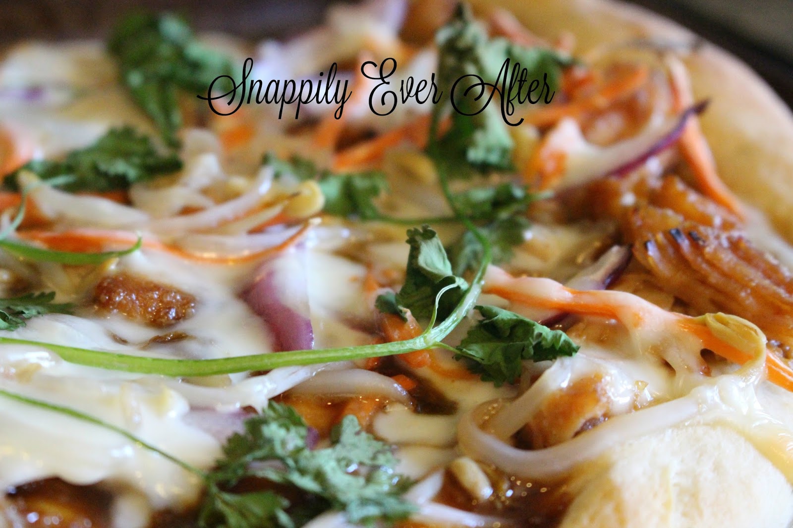 Snappily Ever After Quick and Easy Thai Chicken Pizza