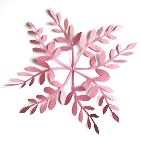 Leafy Paper Snowflakes tutorial step 7