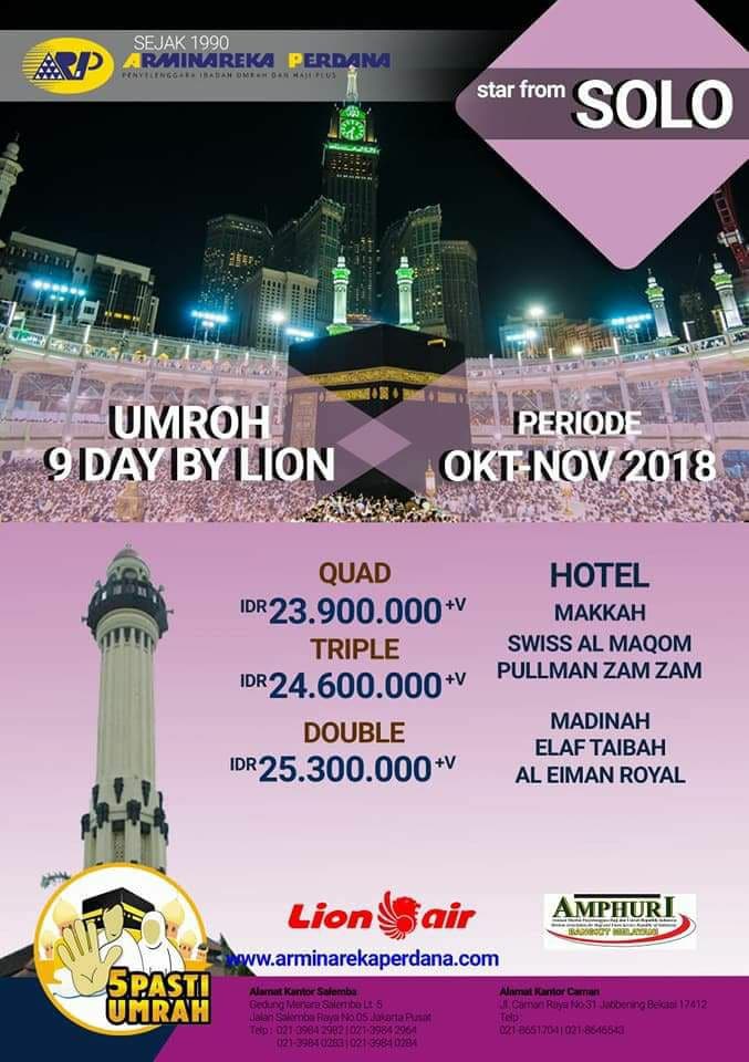 Paket Umroh Solo Surabaya Bulan Oktober November Desember