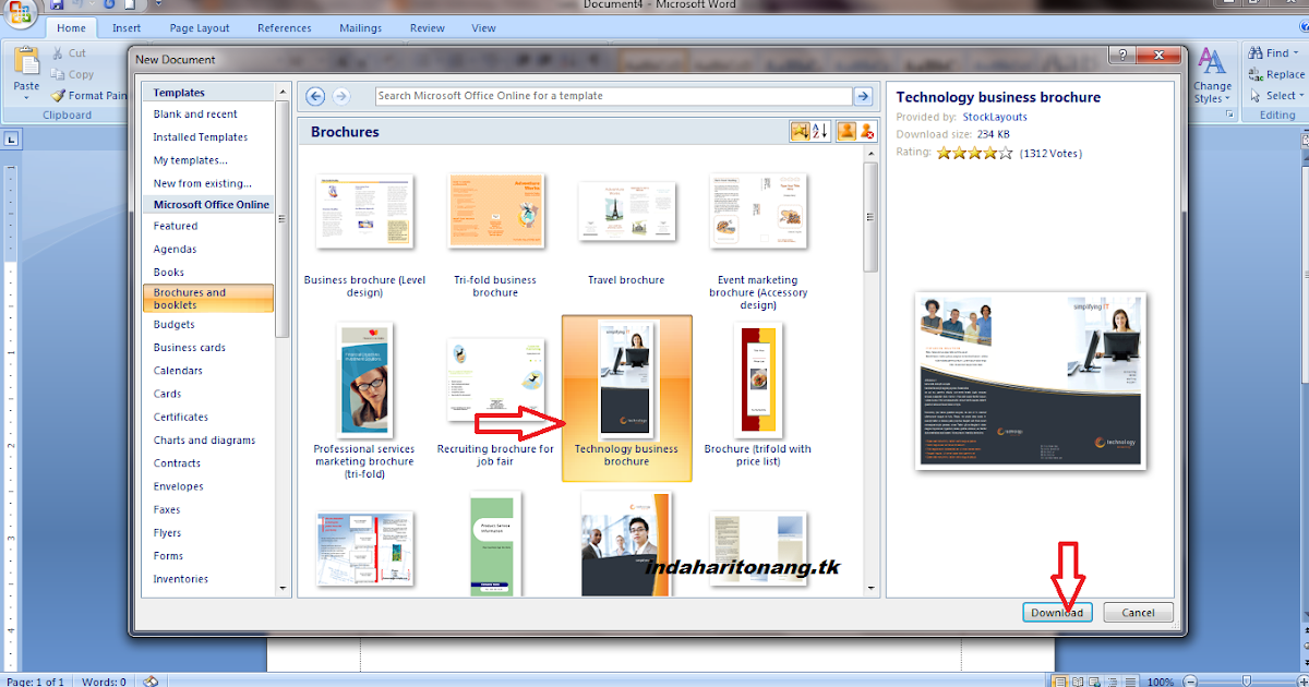 Kursus Komputer Microsoft Word Cara Membuat Template Di