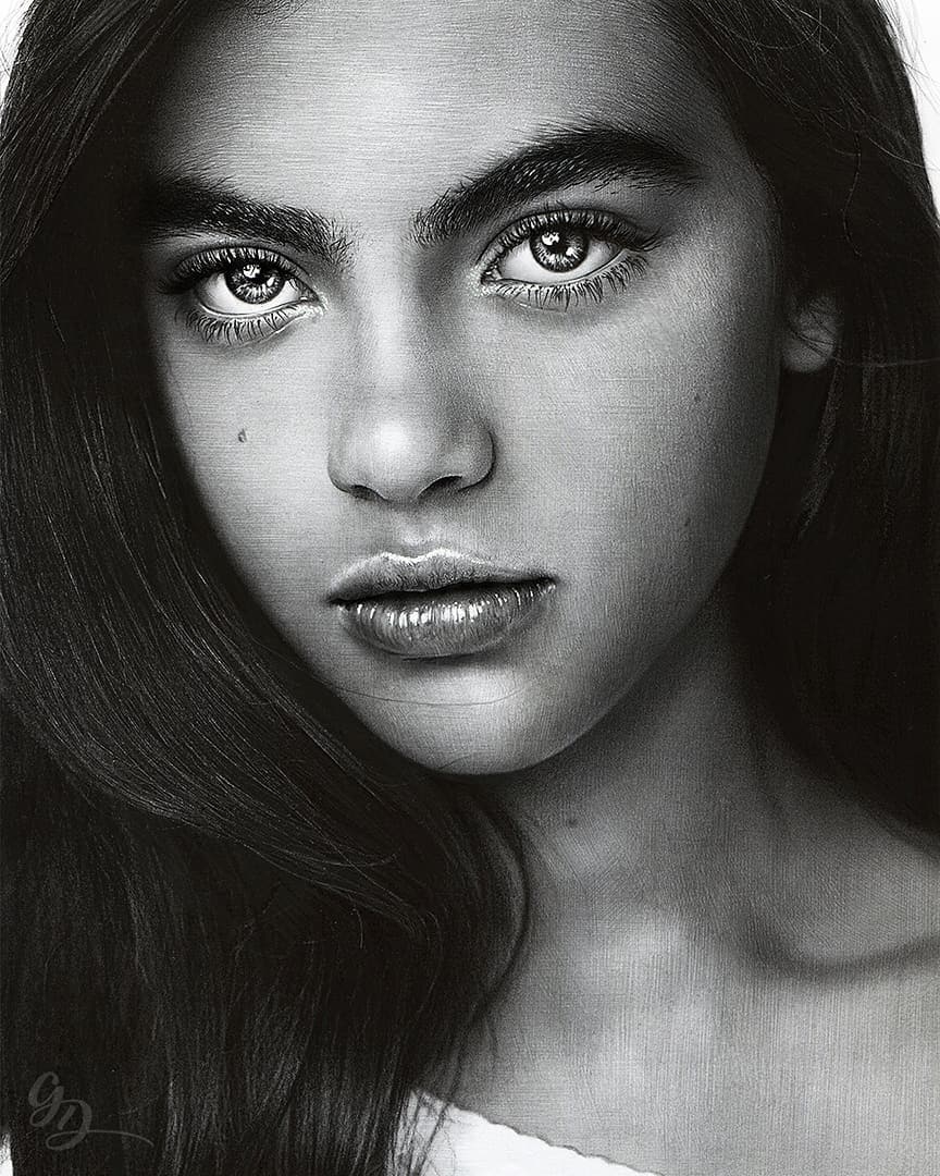 Realistic Black and White Drawings Pencil realistic portrait drawings