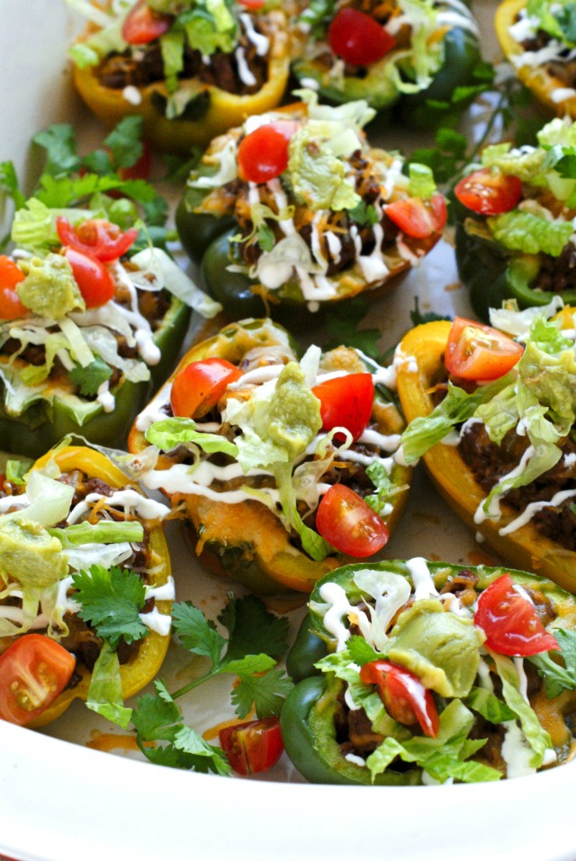 Turkey Taco Stuffed Peppers The Two Bite Club