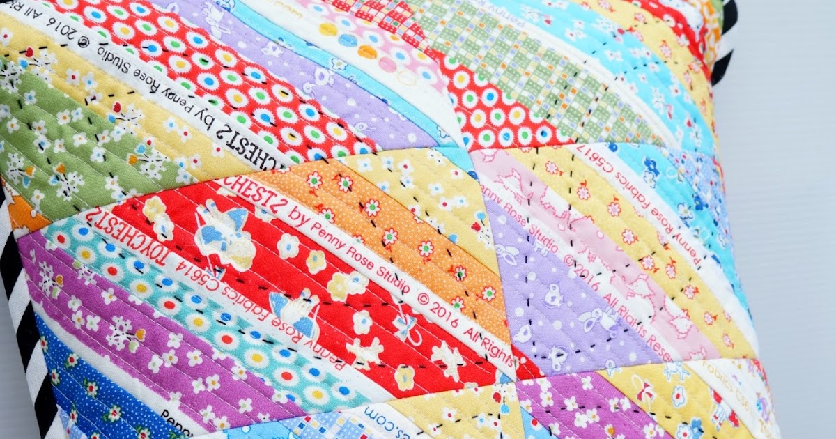 Scrappy Strip Pillow {Free Tutorial} Samelia's Mum
