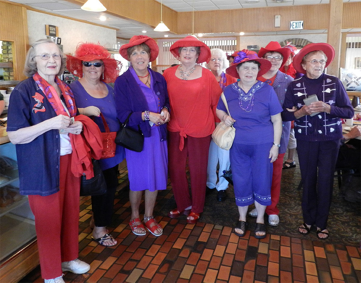 Carrington, North Dakota Love Those Red Hat Ladies!