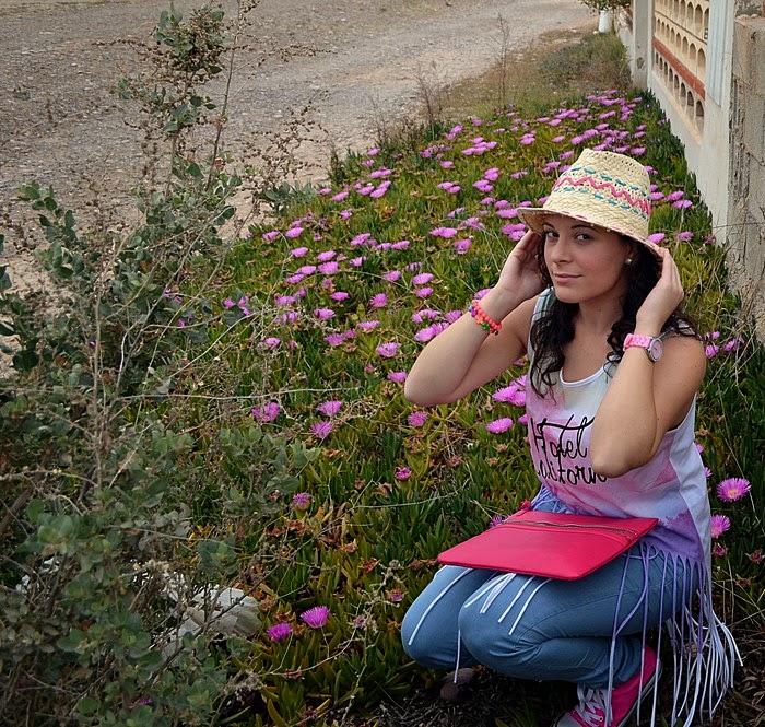 look, primark, flecos, boho, chic, casual, jeans, rosa, pink,Castellón, fashionblogger