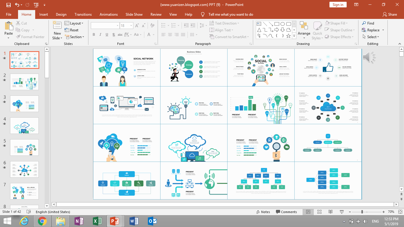 Download Template Powerpoint Premium 9 - Bang Pedia
