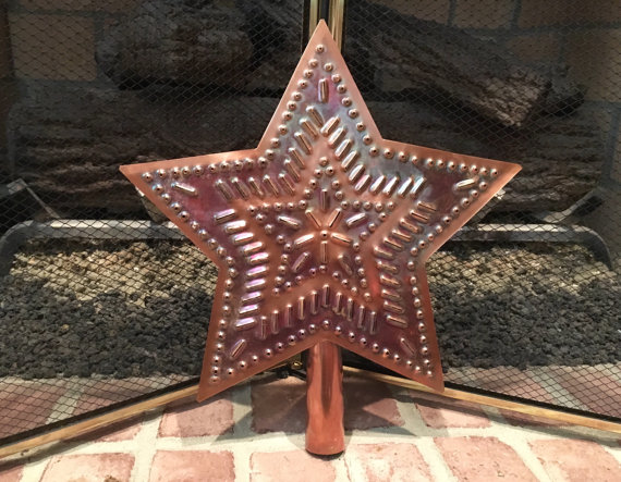 tin perforated christmas tree topper