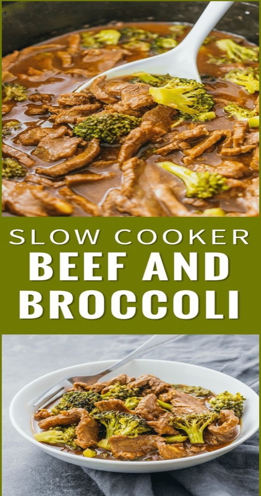 Slow cooker beef and broccoli